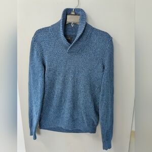 RW&CO. Blue Shawl Collar Sweater Size (S)